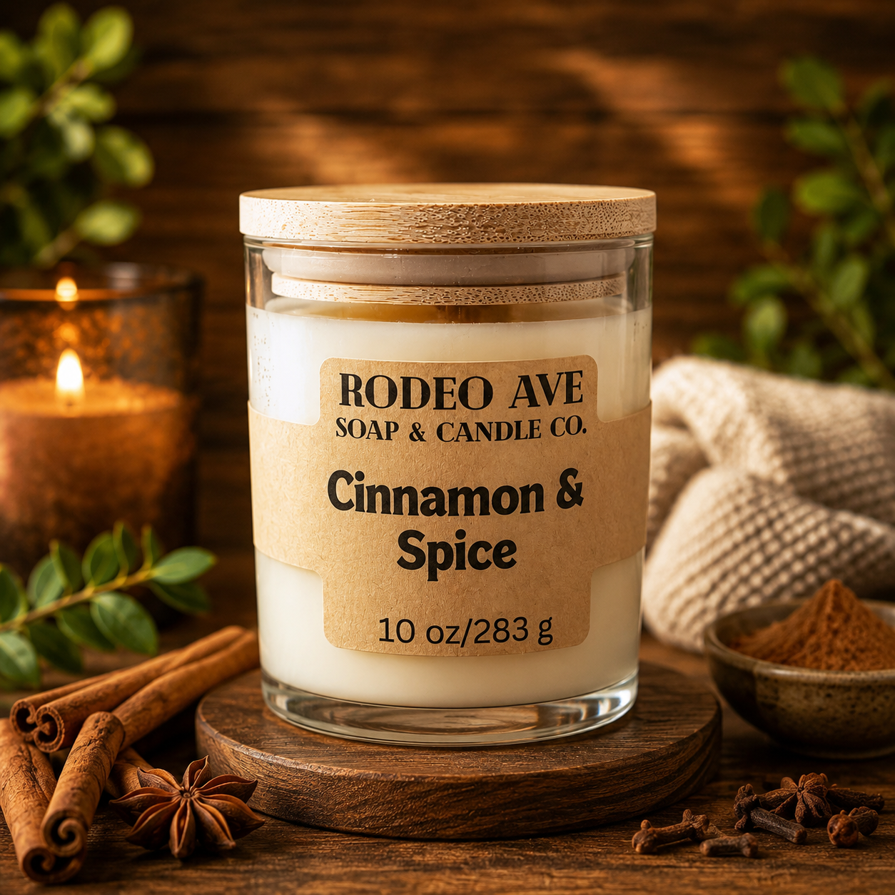 Cinnamon and Spice scented candle