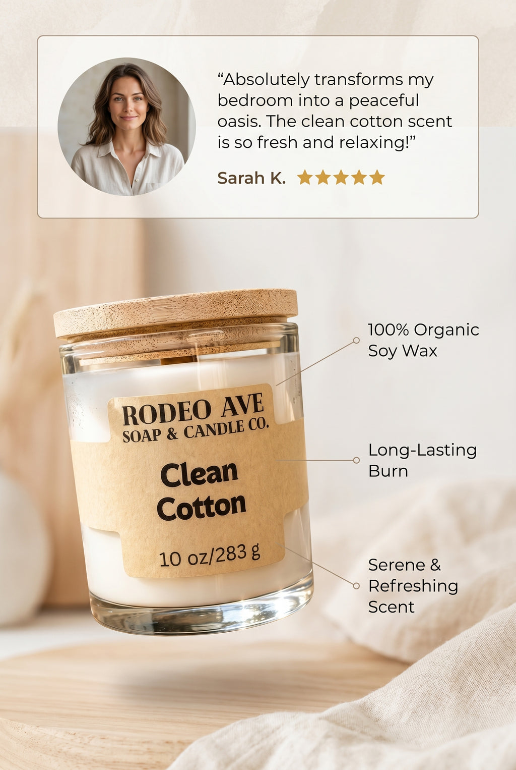 Clean Cotton scented candle