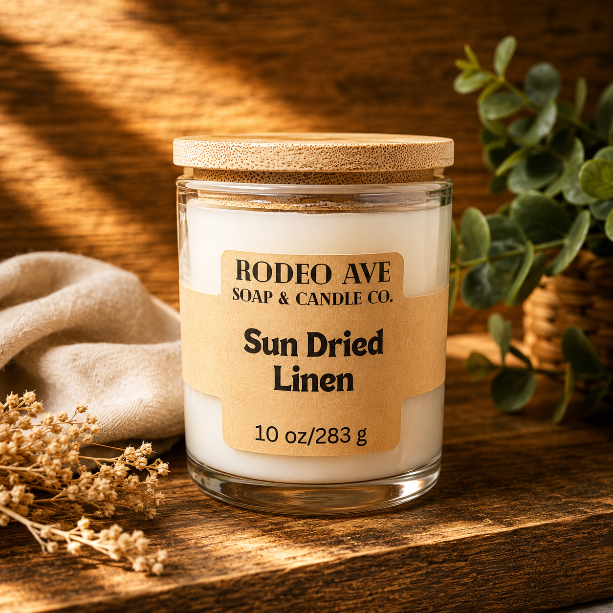 Sun Dried Linen scented candle