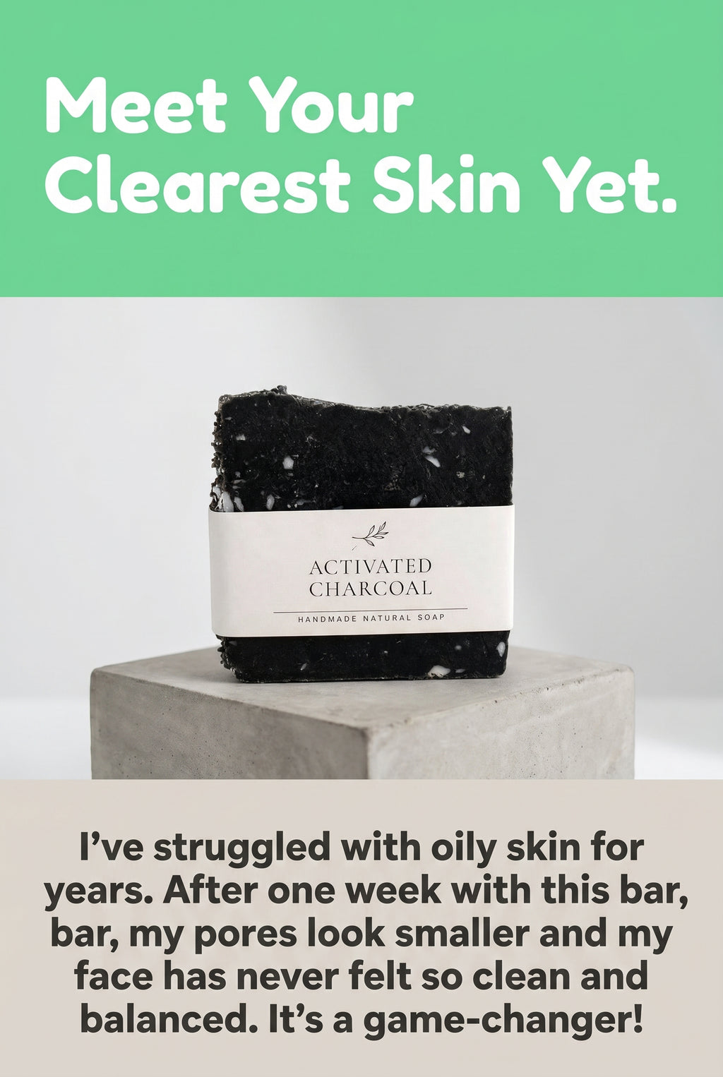 Activated Charcoal unscented facial bar