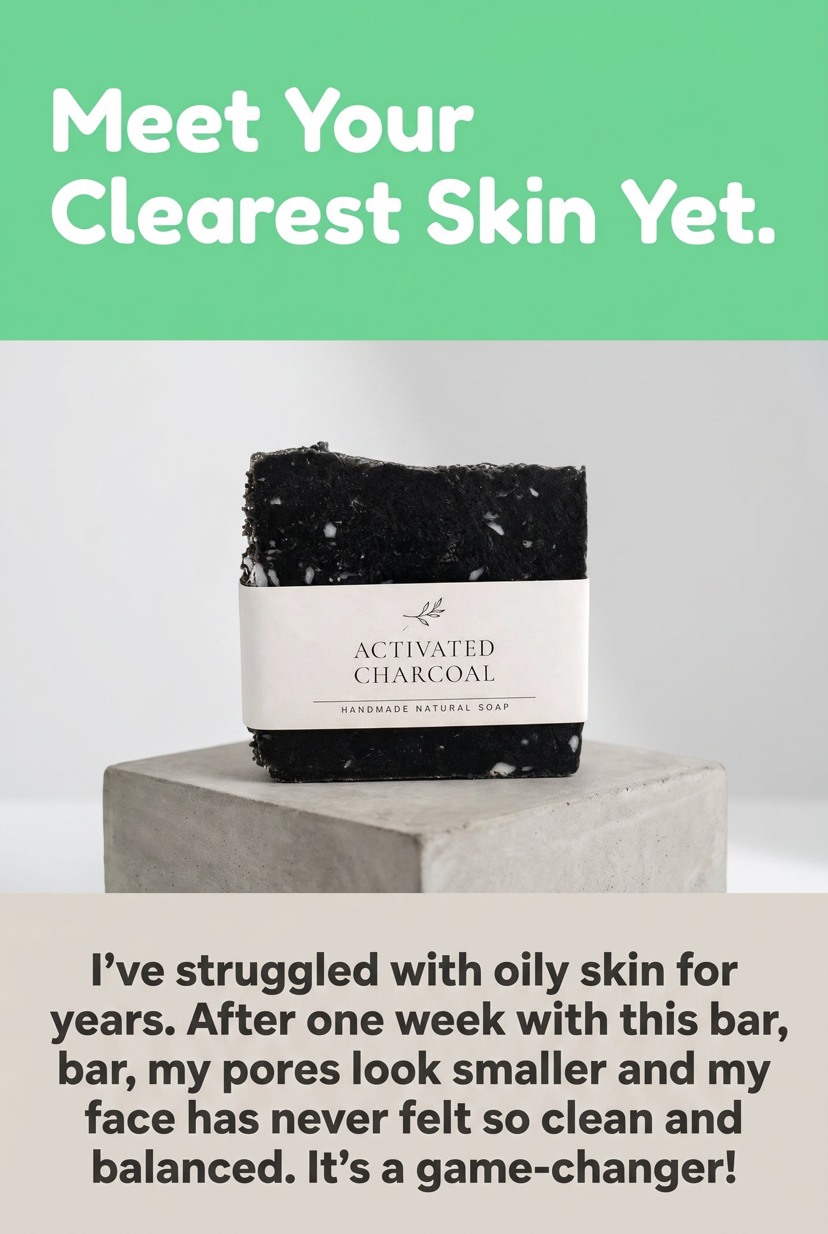 Activated Charcoal unscented facial bar